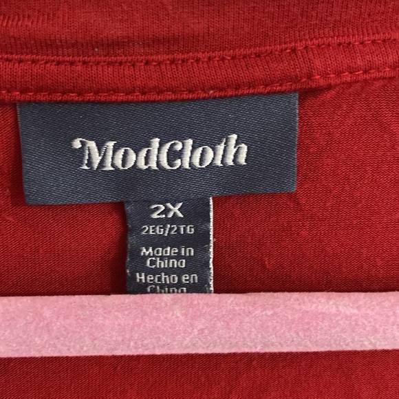 Modcloth Endless Possibilities Tank Swing Top Tunic Red 2X - Picture 3 of 5